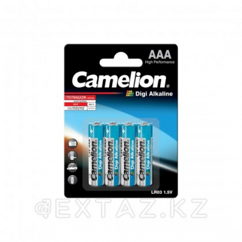 Батарейка, CAMELION, LR03-BP4DG, Digi Alkaline, AAA, 1.5V, 1250mAh, 4 шт., Блистер  в Казахстане, интернет-аптека Рокет Фарм