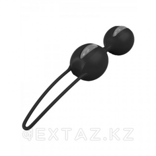 Вагинальные шарики SMARTBALLS DUO черные с серым  в Казахстане, интернет-аптека Aurma.kz