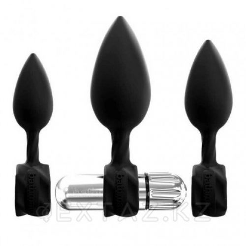 Набор анальных вибровтулок - Bathmate Anal Training Plugs 3 шт. (с вибропулей)  в Казахстане, интернет-аптека Aurma.kz