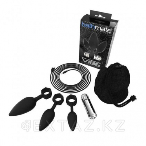Набор анальных вибровтулок - Bathmate Anal Training Plugs 3 шт. (с вибропулей)  в Казахстане, интернет-аптека Aurma.kz