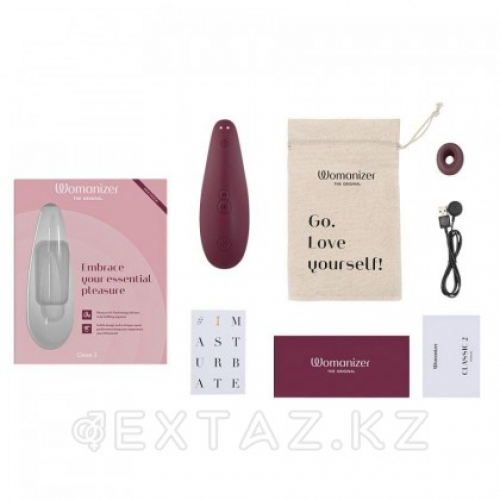 Бесконтактный клиторальный стимулятор Womanizer Classic 2 бордовый в Казахстане, интернет-аптека Aurma.kz