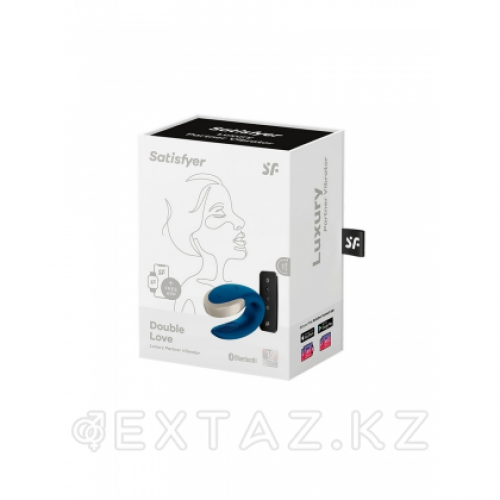 Смарт вибратор для пар Satisfyer Double Love blue  в Казахстане, интернет-аптека Aurma.kz