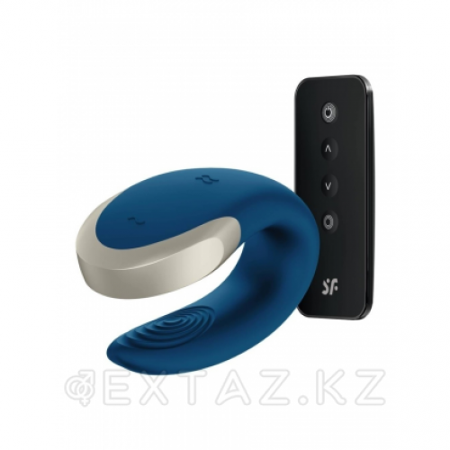 Смарт вибратор для пар Satisfyer Double Love blue  в Казахстане, интернет-аптека Aurma.kz