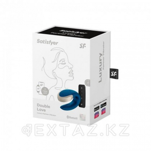 Смарт вибратор для пар Satisfyer Double Love blue  в Казахстане, интернет-аптека Aurma.kz