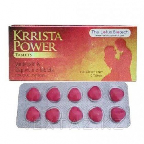 Мужской препарат Krrista Power (Vardenafil & Dapoxetine) 10 таб. в Казахстане, интернет-аптека Aurma.kz