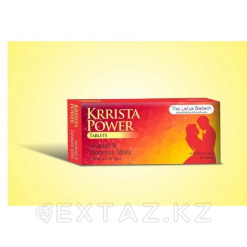 Мужской препарат Krrista Power (Vardenafil & Dapoxetine) 10 таб.  в Казахстане, интернет-аптека Рокет Фарм