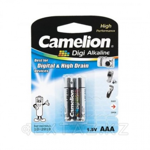 Батарейка, CAMELION, LR03-BP2DG, Digi Alkaline, AAA, 1.5V, 1250mAh, 2 шт., Блистер  в Казахстане, интернет-аптека Рокет Фарм