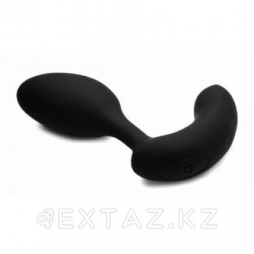 10X P-Flexer Prostate Stimulating Anal Butt Plug - анальный стимулятор, 13.7х3.8 см. Черный  в Казахстане, интернет-аптека Рокет Фарм