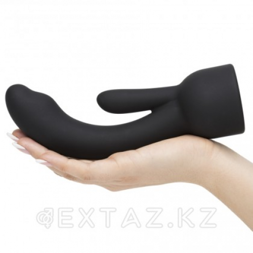 Doxy Number 3 Rabbit Vibrator Attachment - насадка для универсального массажёра, 19.3х3.7 см Черный  в Казахстане, интернет-аптека Рокет Фарм