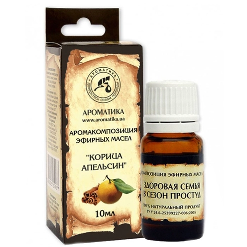 Ароматика аромакомпозиция эфирных масел аромат соблазна (корица-апельсин)  в Казахстане, интернет-аптека Aurma.kz