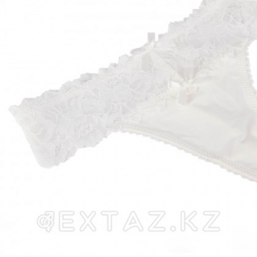 Трусики танга Sexy Floral Lace белые (размер XL-2XL)  в Казахстане, интернет-аптека Aurma.kz