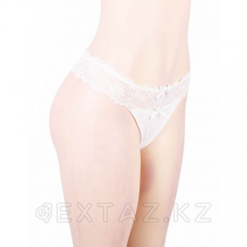 Трусики танга Sexy Floral Lace белые (размер XL-2XL)  в Казахстане, интернет-аптека Aurma.kz