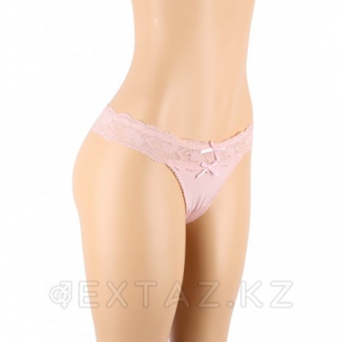 Трусики танга Sexy Floral Lace розовые (размер M-L)  в Казахстане, интернет-аптека Aurma.kz