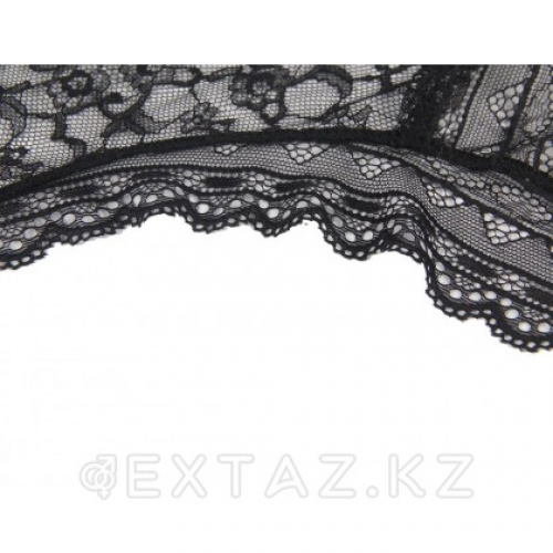 Трусики бразилиана Floral Lace черные (размер M-L)  в Казахстане, интернет-аптека Aurma.kz