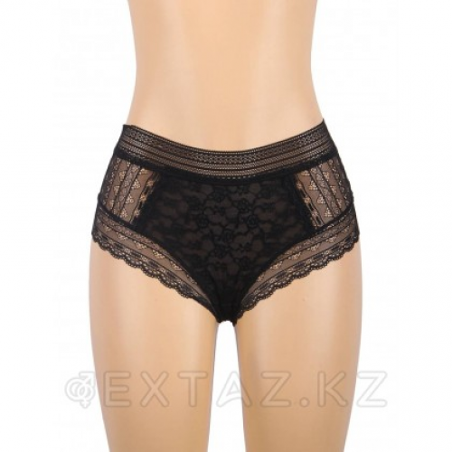 Трусики бразилиана Floral Lace черные (размер XS-S)  в Казахстане, интернет-аптека Aurma.kz