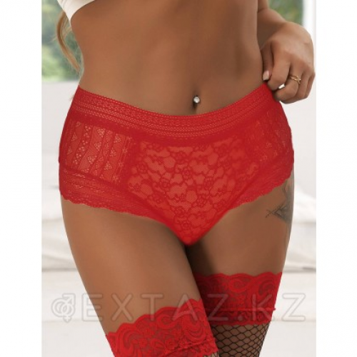 Трусики бразилиана Floral Lace красные (размер M-L) в Казахстане, интернет-аптека Aurma.kz