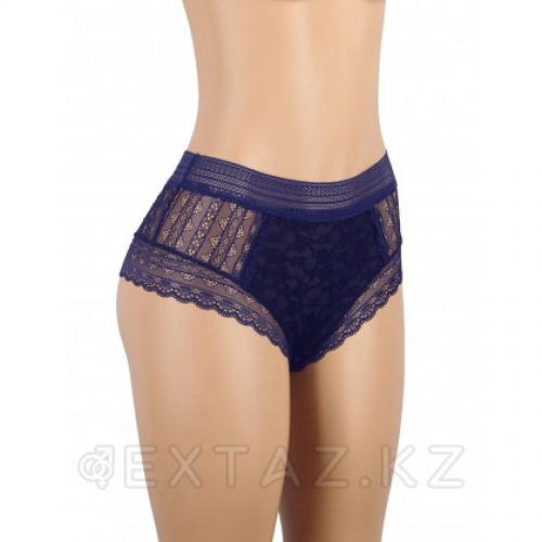 Трусики бразилиана Floral Lace синие (размер XL-2XL)  в Казахстане, интернет-аптека Aurma.kz