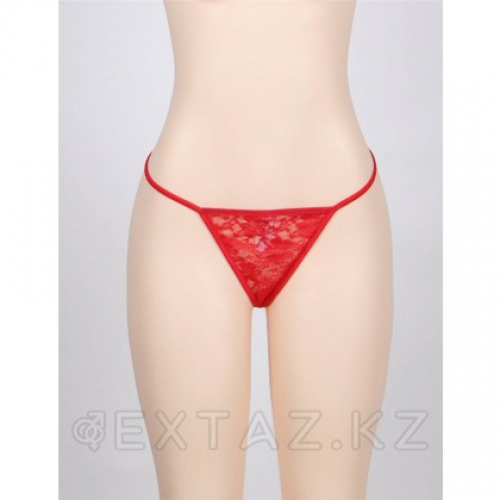 Стринги женские Delicate красные с цветочным принтом (размер XS-S) в Казахстане, интернет-аптека Aurma.kz