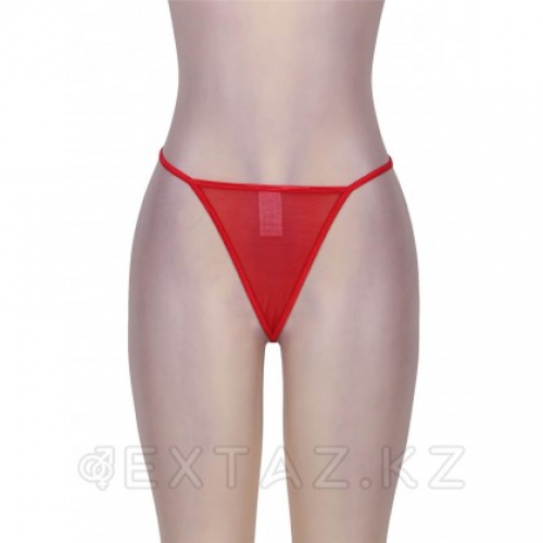 Кружевной пояс для чулок + стринги красные Sexy Lace (размер XS-S)  в Казахстане, интернет-аптека Aurma.kz