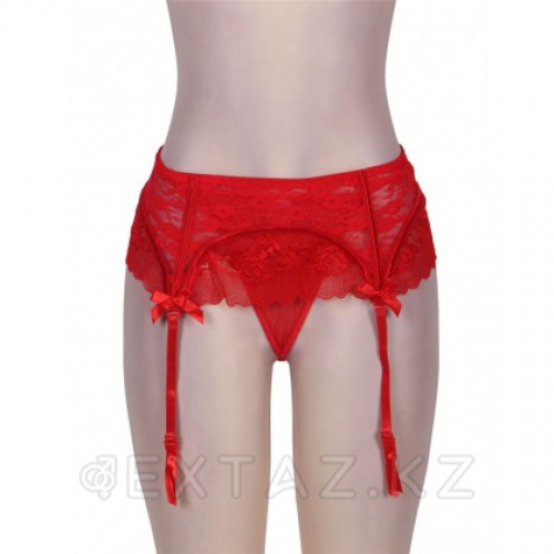 Кружевной пояс для чулок + стринги красные Sexy Lace (размер XS-S) в Казахстане, интернет-аптека Aurma.kz