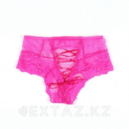 Трусики на высокой посадке Lace Strappy розовые (размер XL-2XL)  в Казахстане, интернет-аптека Aurma.kz