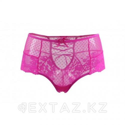 Трусики на высокой посадке Lace Strappy розовые (размер XL-2XL)  в Казахстане, интернет-аптека Aurma.kz