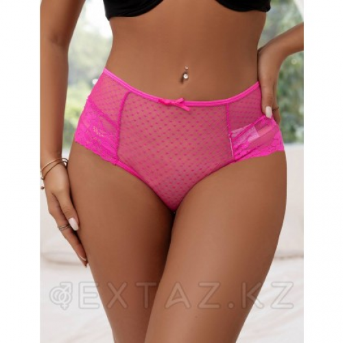 Трусики на высокой посадке Lace Strappy розовые (размер XL)  в Казахстане, интернет-аптека Aurma.kz