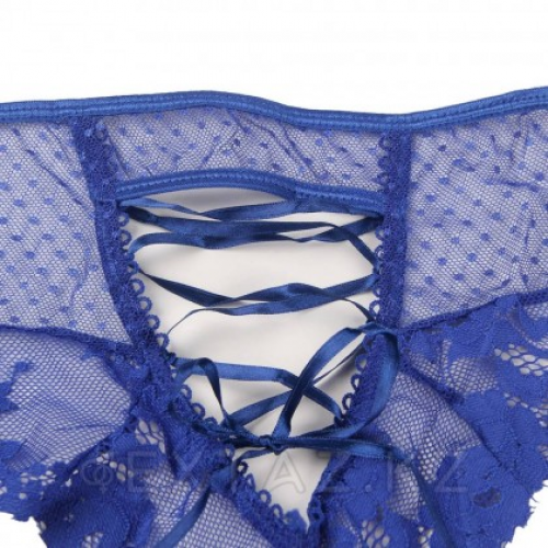 Трусики на высокой посадке Lace Strappy синие (размер M-L) в Казахстане, интернет-аптека Aurma.kz