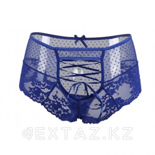 Трусики на высокой посадке Lace Strappy синие (размер XL)  в Казахстане, интернет-аптека Aurma.kz
