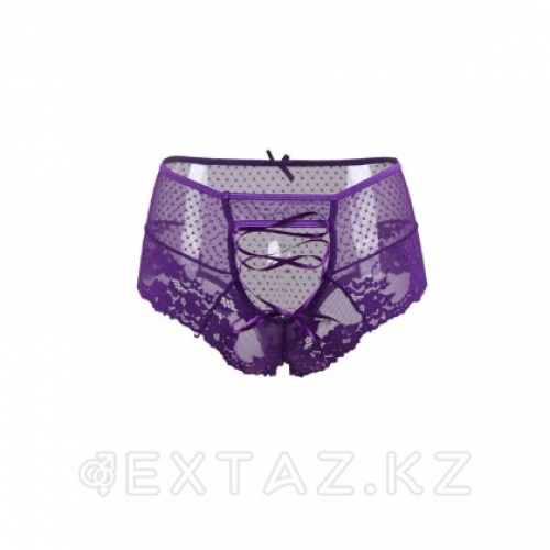 Трусики на высокой посадке Lace Strappy лиловые (размер XS-S)  в Казахстане, интернет-аптека Aurma.kz