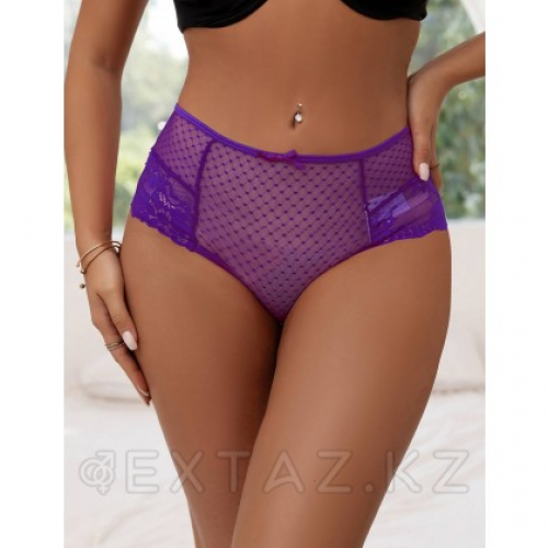 Трусики на высокой посадке Lace Strappy лиловые (размер XL-2XL)  в Казахстане, интернет-аптека Aurma.kz