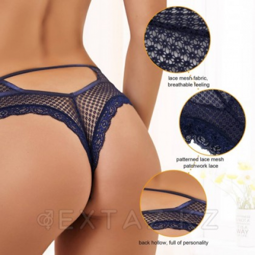Трусики танга Ladies синие (размер 3XL-4XL)  в Казахстане, интернет-аптека Aurma.kz