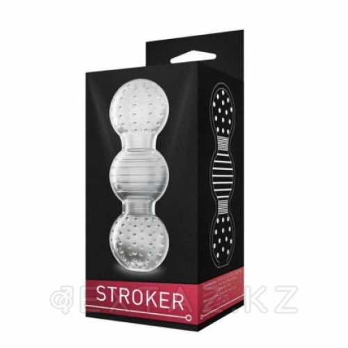 Мастурбатор двухсторонний STROKER 4 прозрачный (14,5*4,8 см.)  в Казахстане, интернет-аптека Рокет Фарм