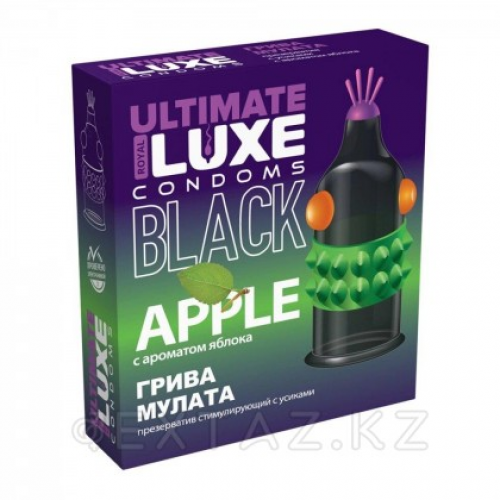 Презерватив LUXE BLACK ULTIMATE Грива мулата (ЯБЛОКО) 1 шт.  в Казахстане, интернет-аптека Рокет Фарм