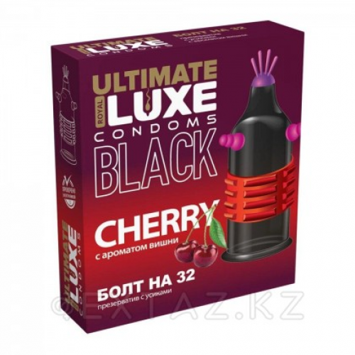 Презерватив LUXE BLACK ULTIMATE Болт на 32 (ВИШНЯ) 1 шт.  в Казахстане, интернет-аптека Рокет Фарм