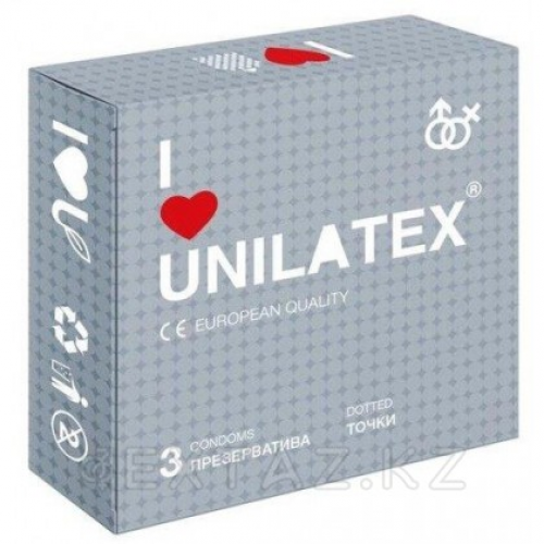 Презервативы Unilatex Dotted/точечные, 3 шт.  в Казахстане, интернет-аптека Рокет Фарм