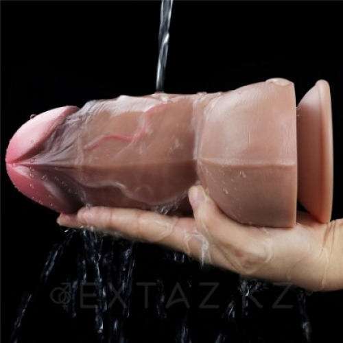 Фаллоимитатор KING SIZED с двойным покрытием Lovetoy (18,2*6,6 см.)  в Казахстане, интернет-аптека Aurma.kz