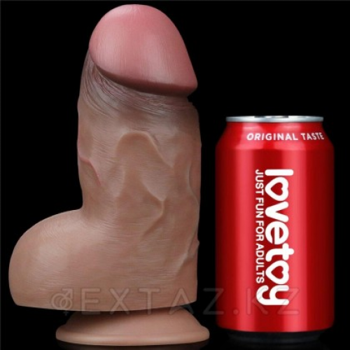 Фаллоимитатор KING SIZED с двойным покрытием Lovetoy (18,2*6,6 см.) в Казахстане, интернет-аптека Aurma.kz