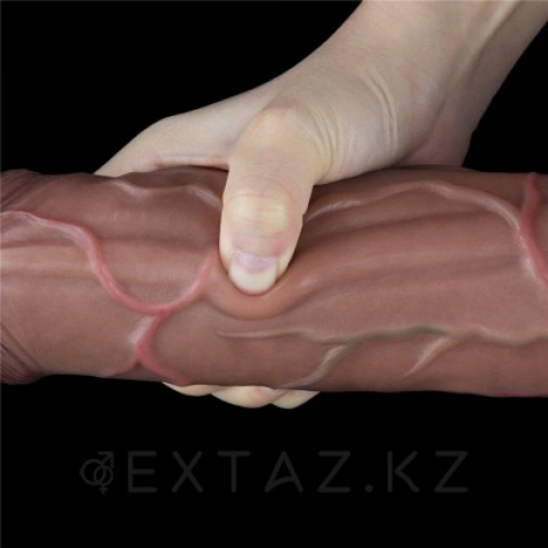 Фаллоимитатор KING SIZED с двойным покрытием Lovetoy (29,5*5,5 см.)  в Казахстане, интернет-аптека Aurma.kz