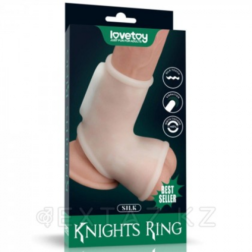 Насадка на пенис с вибрацией Silk Knights Ring (12*2,8)  в Казахстане, интернет-аптека Aurma.kz