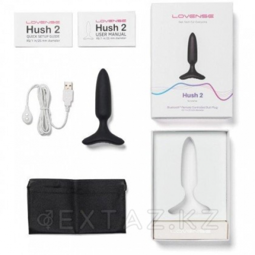 Анальная вибропробка Hush 2 с управлением на расстоянии от Lovense (XS: 25*120 мм.) в Казахстане, интернет-аптека Aurma.kz