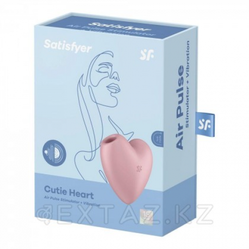 Вакуумный стимулятор Cutie Heart light Satisfyer розовый  в Казахстане, интернет-аптека Aurma.kz
