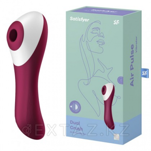 Вакуумный стимулятор с вибрацией Dual Crush Satisfyer в Казахстане, интернет-аптека Aurma.kz