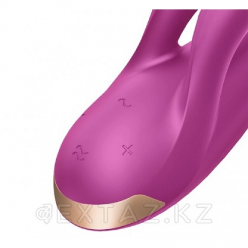 Вибратор с клиторальным стимулятором Satisfyer Double Flex Connect App лиловый  в Казахстане, интернет-аптека Рокет Фарм