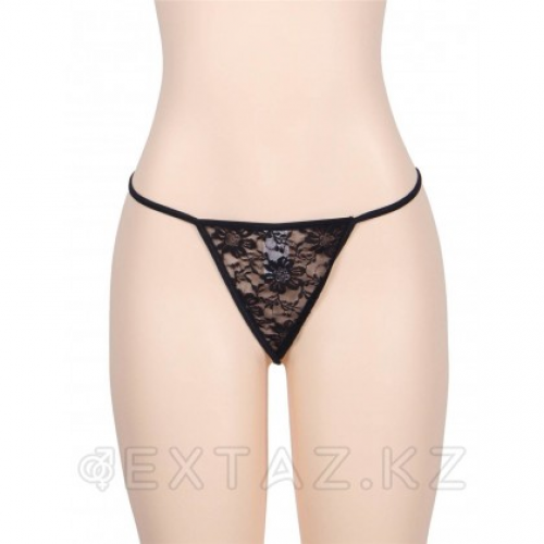 Стринги черные с кружевом (XL) в Казахстане, интернет-аптека Aurma.kz