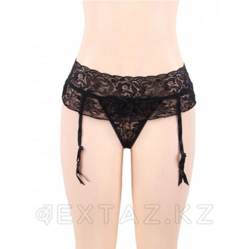 Пояс для чулок кружевной Black Sexy Bow (M-L)  в Казахстане, интернет-аптека Aurma.kz