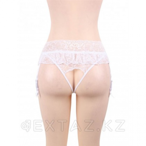 Пояс для чулок кружевной White Sexy Bow (XS-S)  в Казахстане, интернет-аптека Aurma.kz