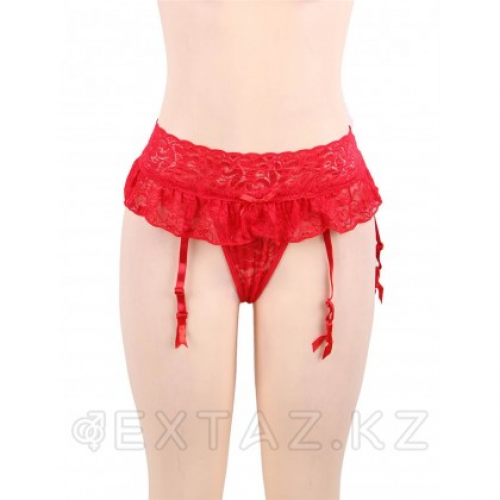 Пояс для чулок кружевной Red Sexy Bow (XS-S)  в Казахстане, интернет-аптека Aurma.kz