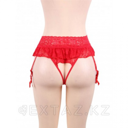 Пояс для чулок кружевной Red Sexy Bow (M-L)  в Казахстане, интернет-аптека Aurma.kz