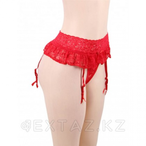 Пояс для чулок кружевной Red Sexy Bow (XL-2XL)  в Казахстане, интернет-аптека Aurma.kz